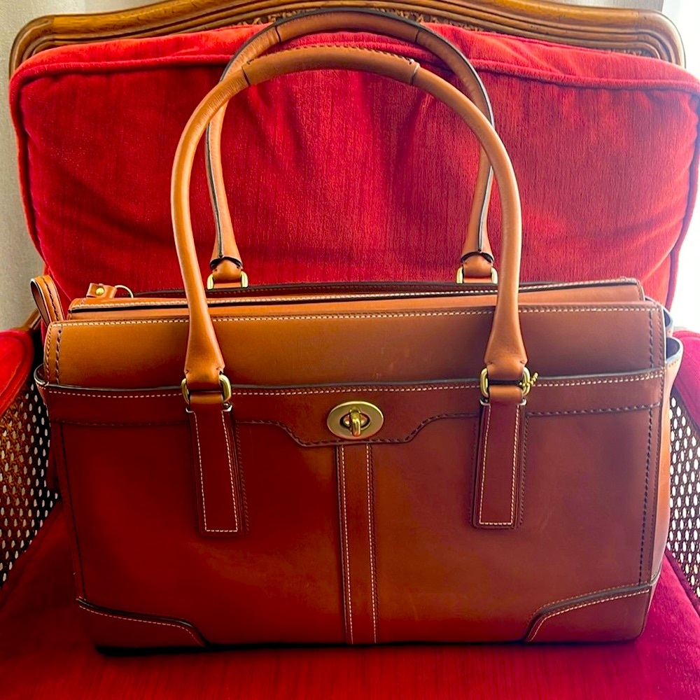 Coach Hampton Tiffany leather carryall Tote